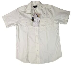 5.11 Tactical Men's‎ Twill PDU A Class Short Sleeve Shirt, Size LG White 16-16.5